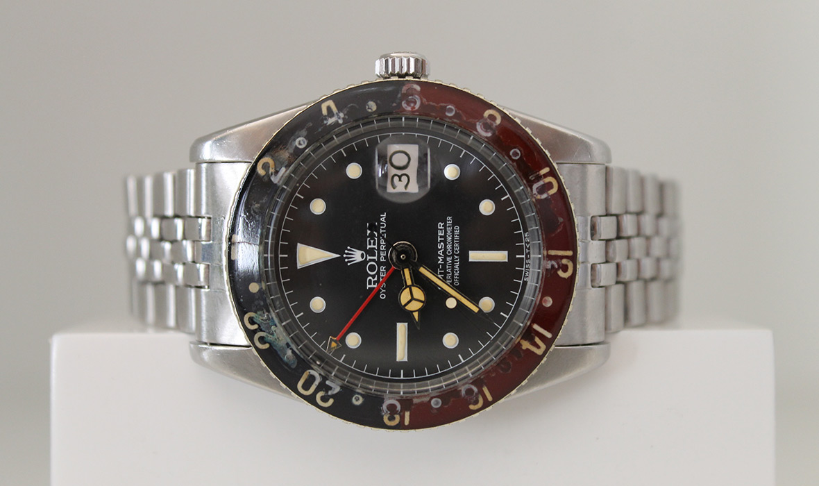 Salg af Rolex vintage GMT Master i bakelit